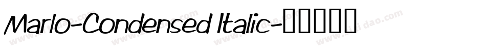 Marlo-Condensed Italic字体转换